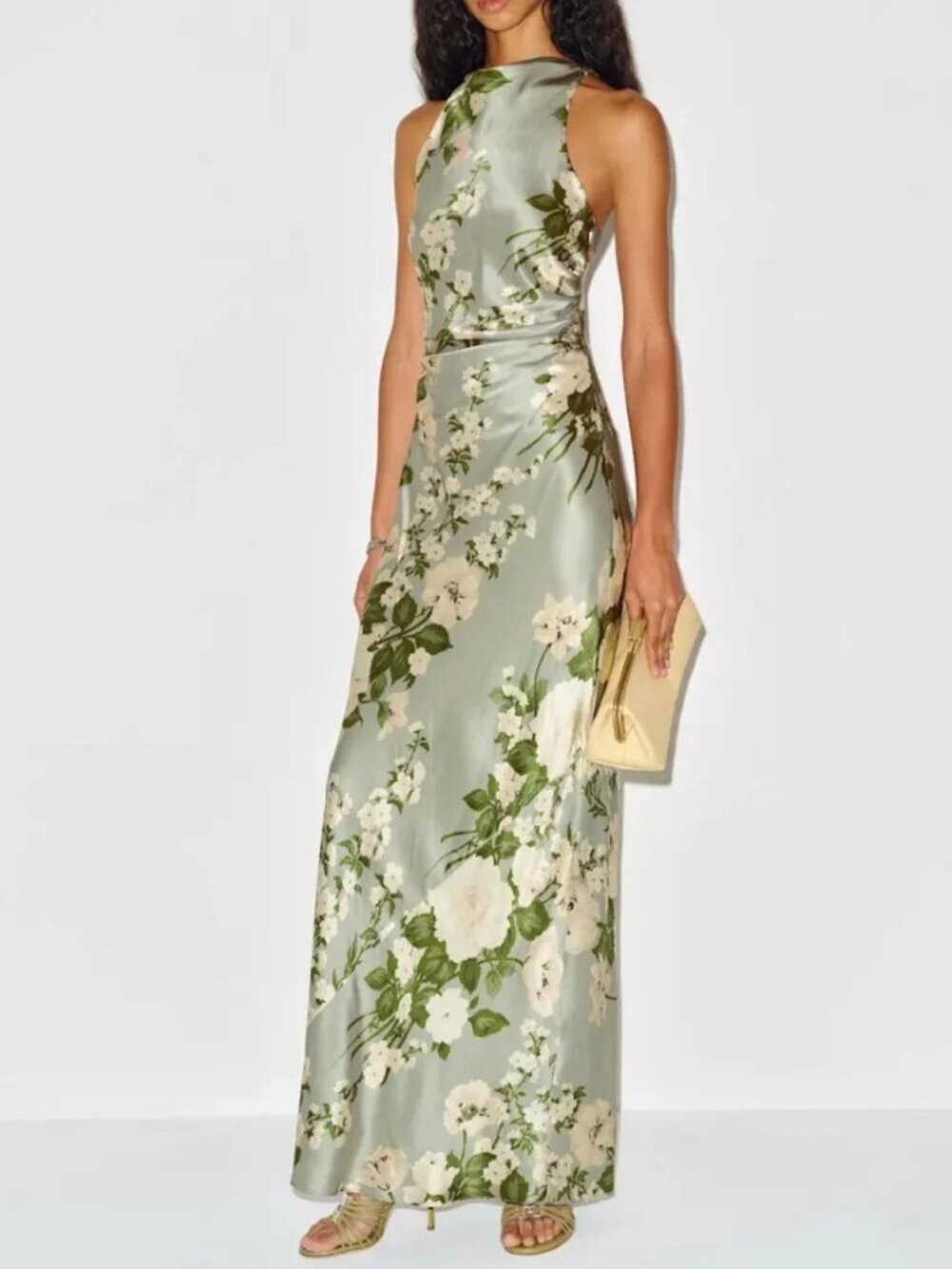 NWT Reformation Anaiis Tarragon Silk Dress